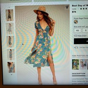 Lulu’s XS Foral Midi Dress